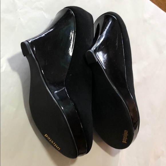 NIB!! Black patent wedge heels by Unlisted. - Picture 2 of 7